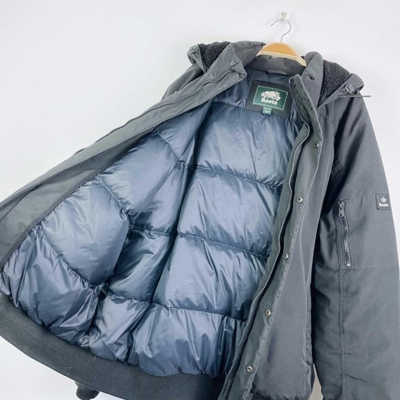 ⚡️SOLD⚡️ roots 2018 jasper black down parka - size xxl - Picture 3 of 14